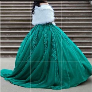 EMERALD GREEN QUINCE DRESS